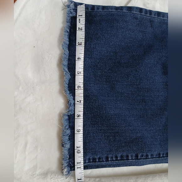 NYDJ Jeans Women's jeans Teresa Wideleg Blue Riverwalk wash Raw hem size 12 - Picture 8 of 16